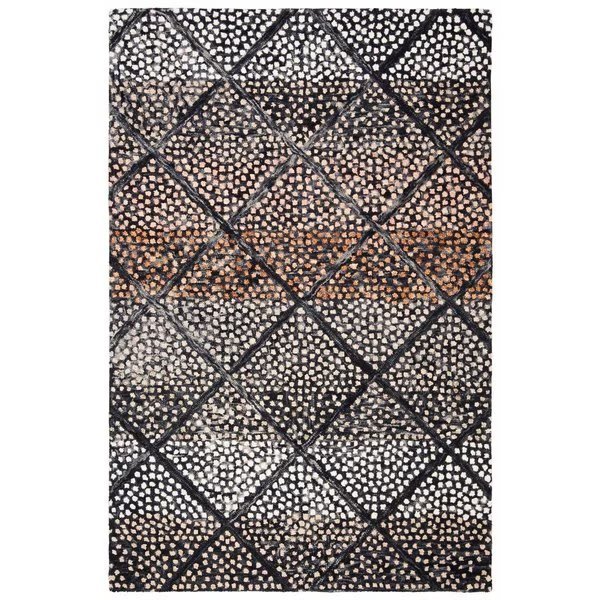 5 x 8 ft. Trace Hand Tufted & Transitional Rectangle RugNavy & Ivory, Safavieh, Mfr#: TRC513N-5